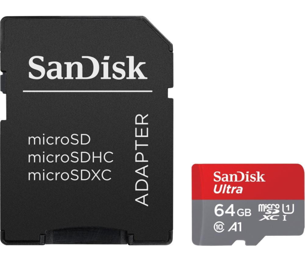 SANDISK Ultra 64GB 140MB/s microSDXC + SD - 1077519 - zdjęcie 2